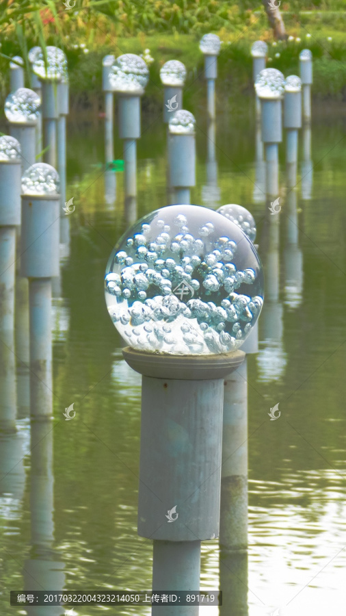 水晶球路灯,led水晶球