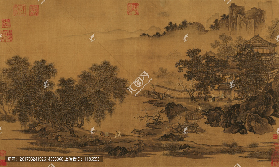 四景山水圖夏