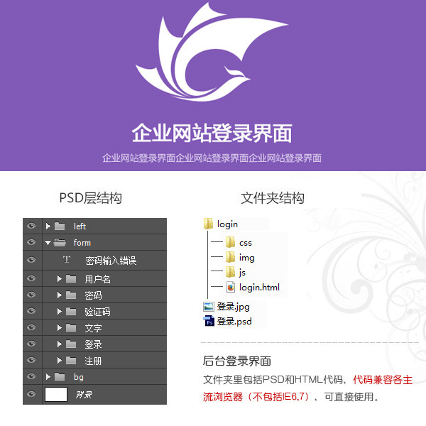 網(wǎng)站登錄界面