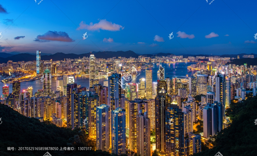 香港太平山顶夜景