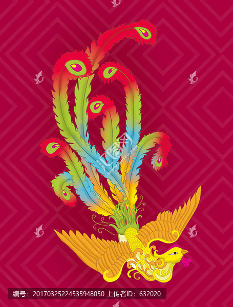 素材,鳳凰,PSD