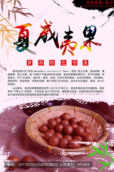 中國(guó)風(fēng)美食海報(bào)之夏威夷果