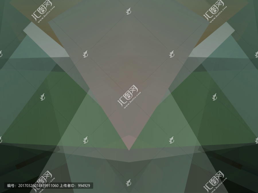綠色立體抽象幾何拼接底紋背景