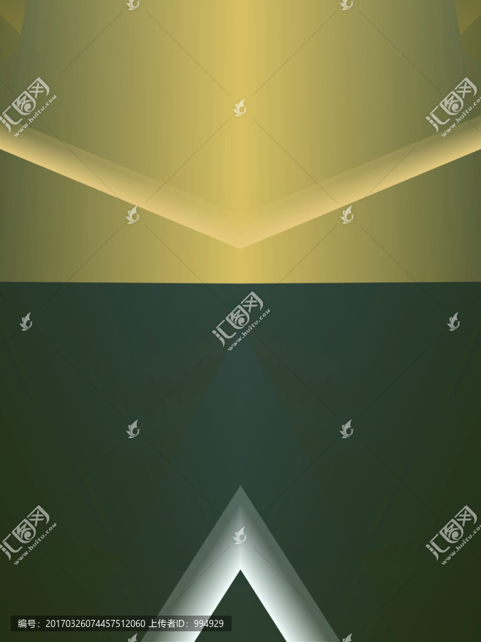 綠色立體幾何抽象拼接面高清背景