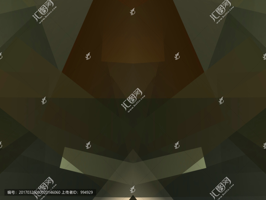 綠色立體幾何抽象拼接面高清背景