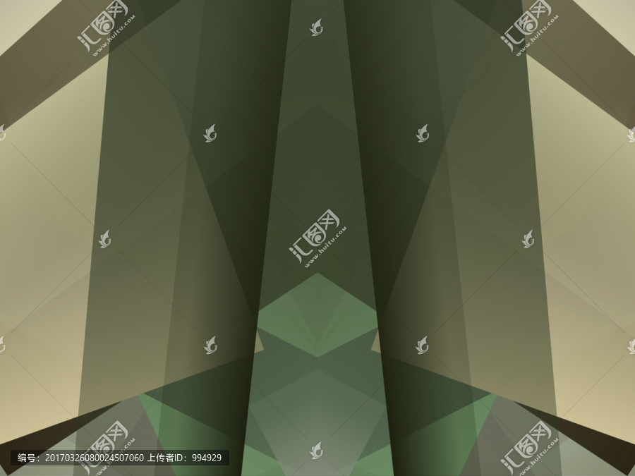 綠色立體幾何抽象拼接面高清背景