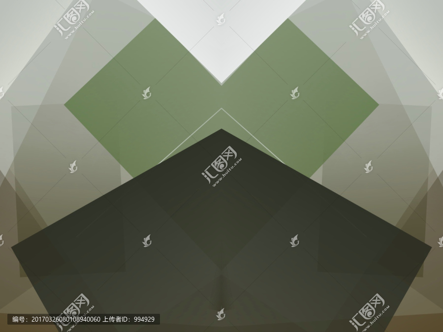 綠色立體抽象幾何拼接底紋背景