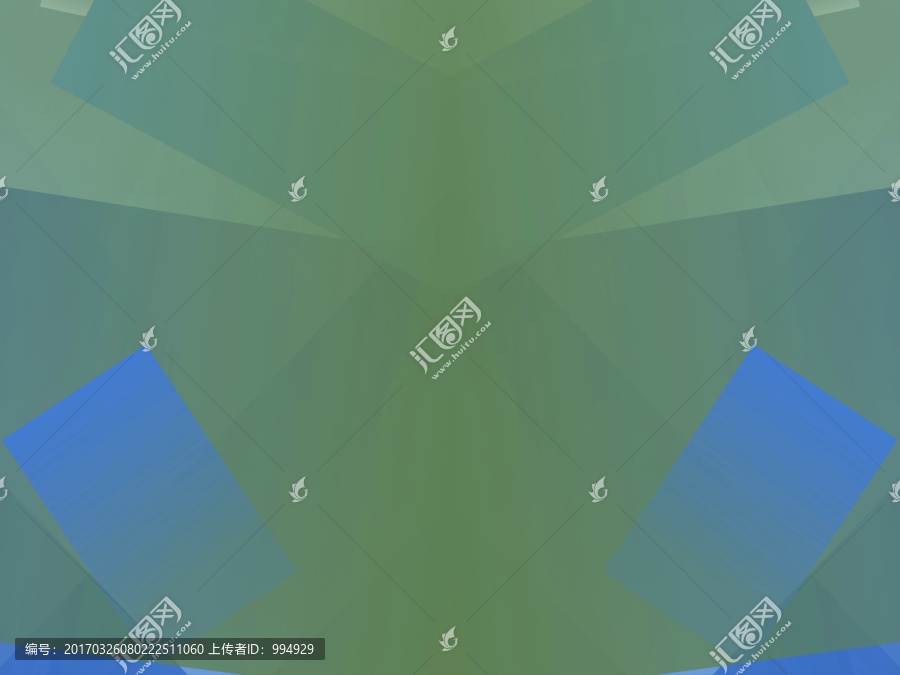 綠色立體幾何拼接抽象高清背景