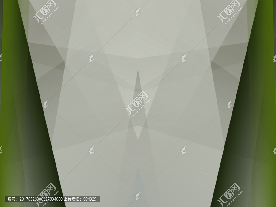 綠色立體幾何拼接抽象高清背景