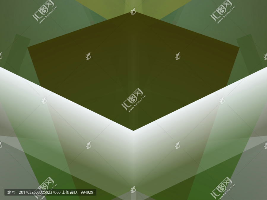 綠色立體幾何拼接高清背景底紋