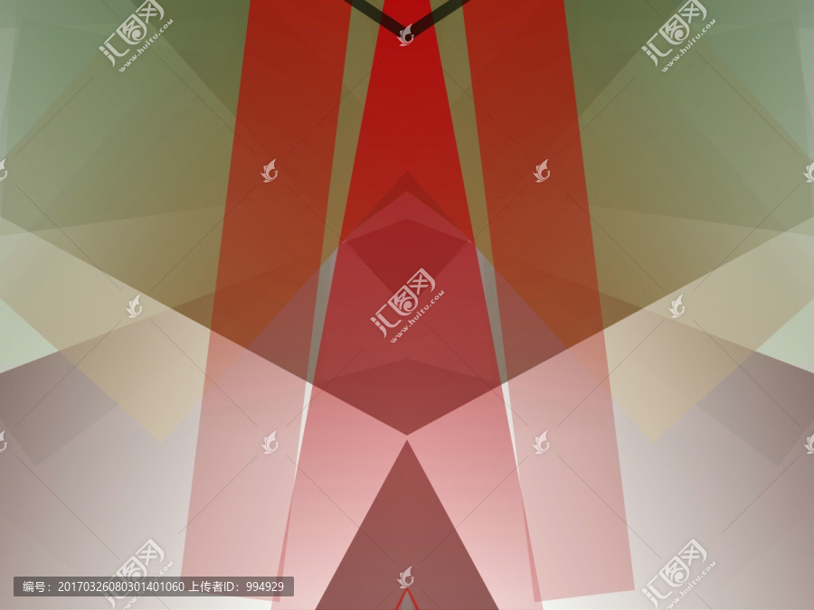 綠色幾何拼接立體抽象高清背景