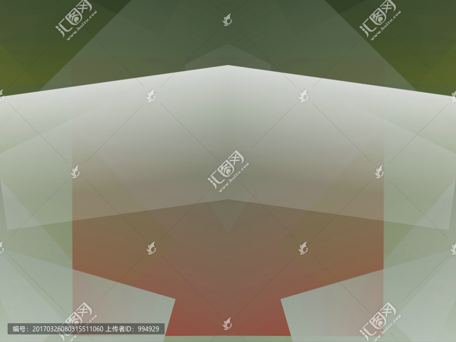 綠色立體幾何拼接抽象高清背景