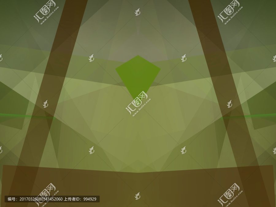 綠色幾何抽象拼接立體高清背景