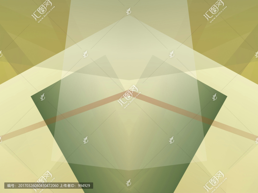 綠色幾何拼接立體抽象高清背景