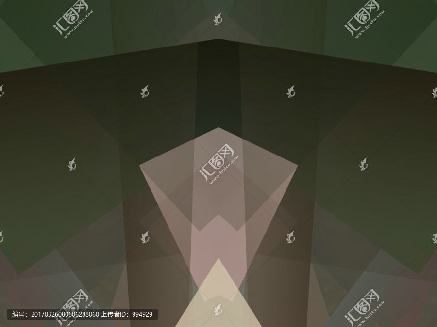綠色幾何拼接立體抽象高清背景