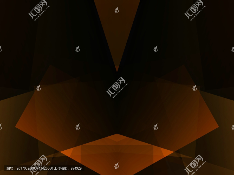 紅色幾何拼接面抽象立體電腦圖案