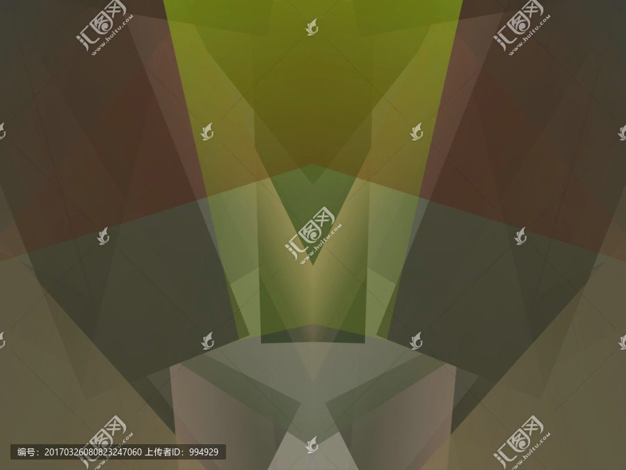 綠色立體抽象幾何拼接底紋背景