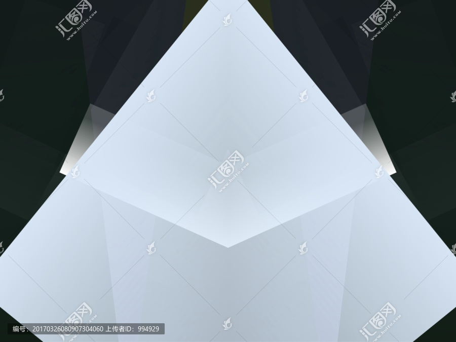 黑色抽象幾何立體拼接高清背景