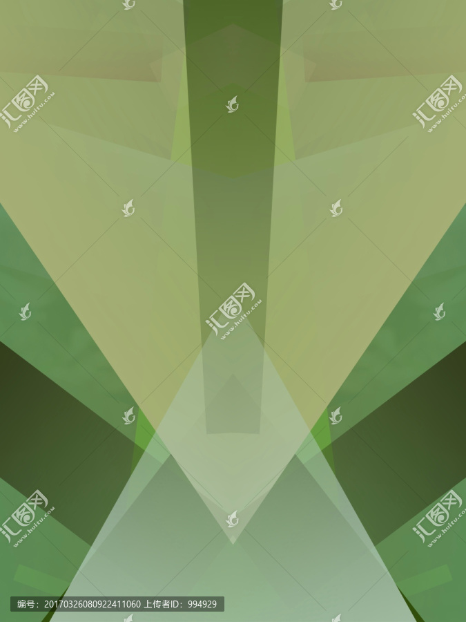 綠色幾何拼接立體抽象高清背景
