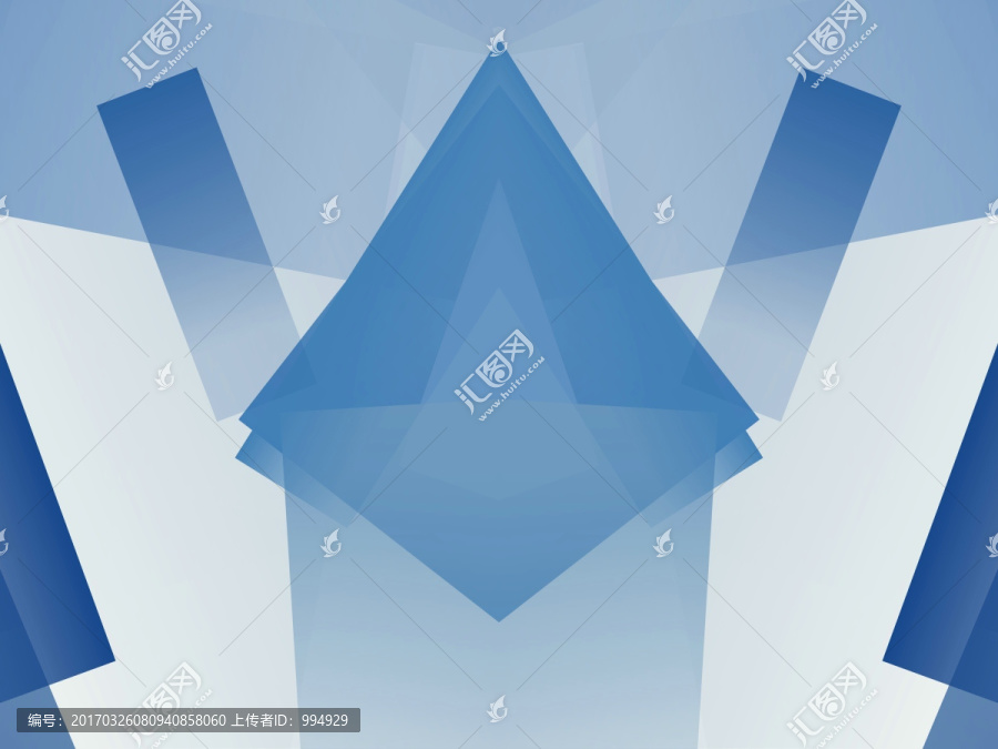 藍(lán)色立體拼接幾何抽象高清背景