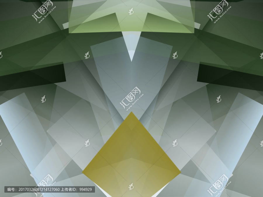 綠色幾何拼接抽象立體高清背景