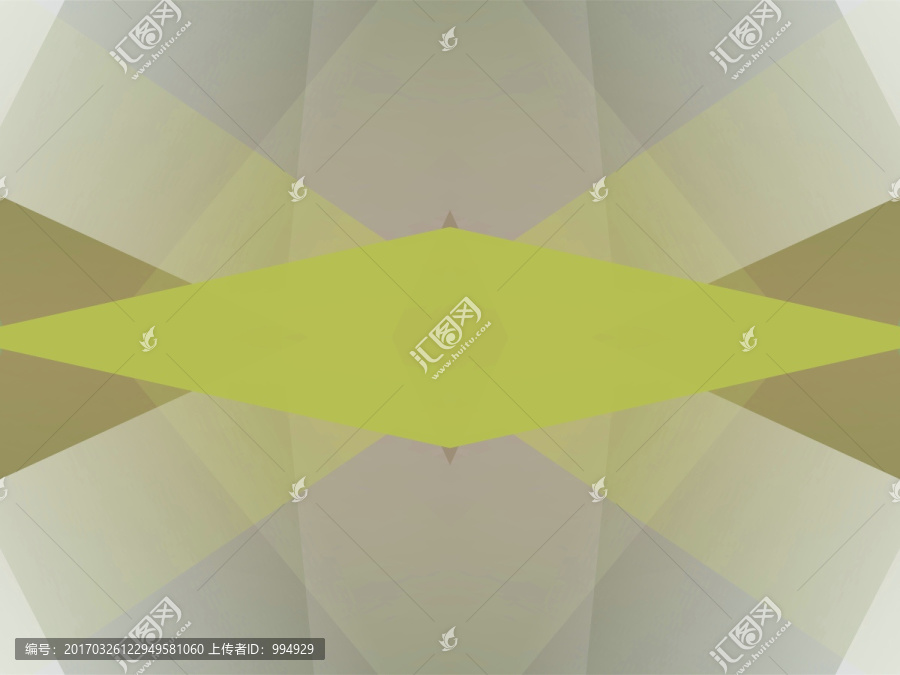 綠色幾何抽象立體拼接面電腦圖案