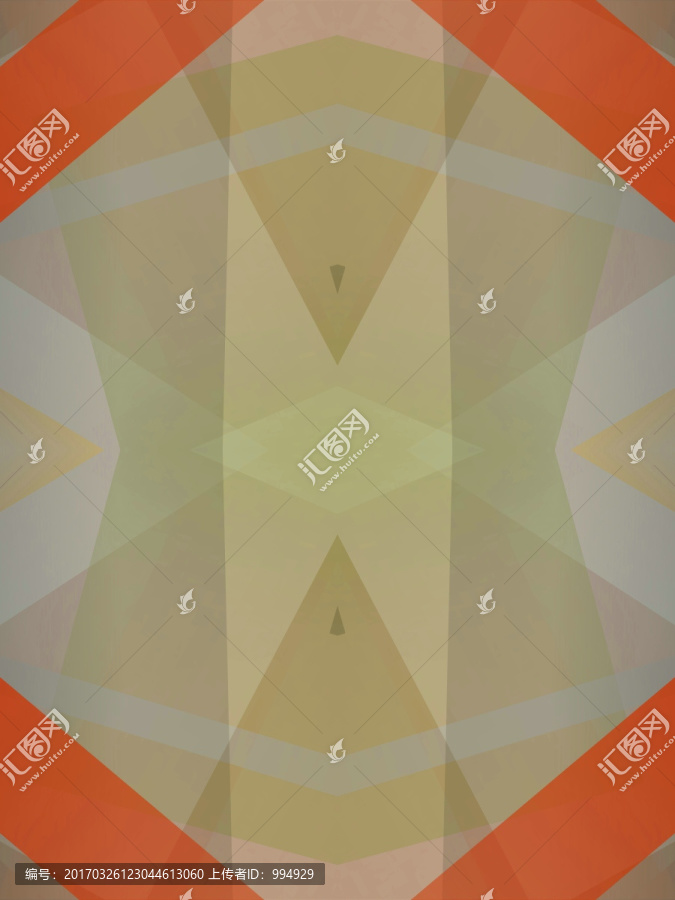 紅色立體幾何抽象拼接面電腦圖案