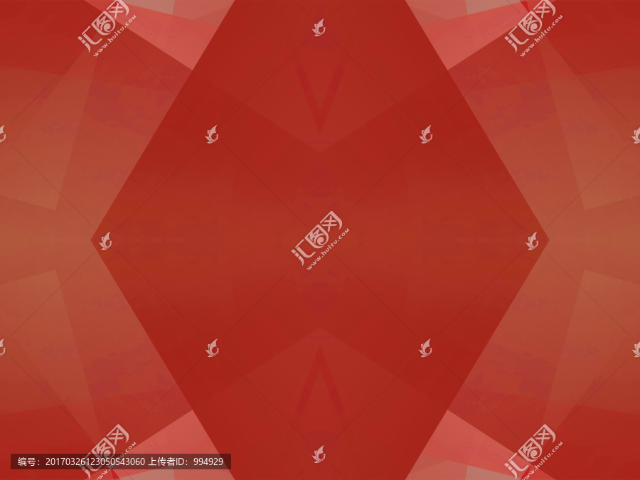 紅色立體幾何抽象拼接面電腦圖案