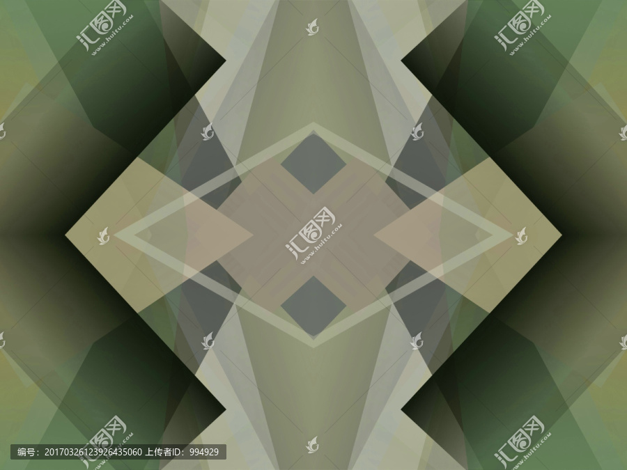黑色立體幾何拼接抽象電腦圖案