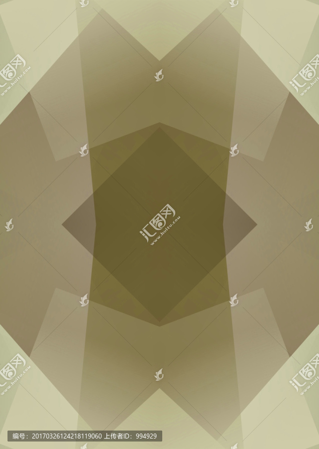 綠色幾何立體拼接面抽象電腦圖案