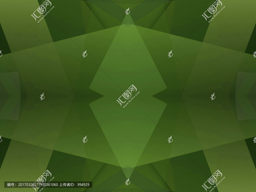 綠色立體幾何拼接抽象電腦圖案