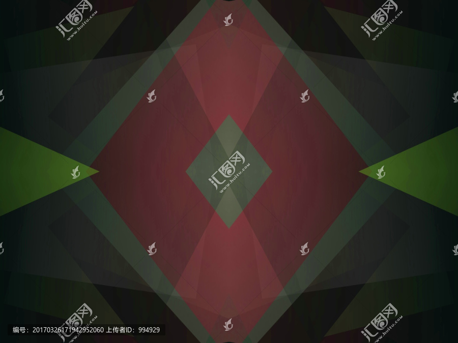 綠色立體幾何抽象拼接底紋背景