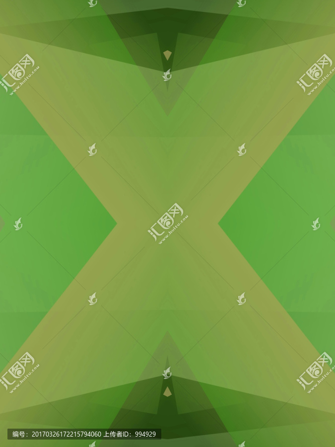 綠色幾何拼接立體抽象電腦圖案