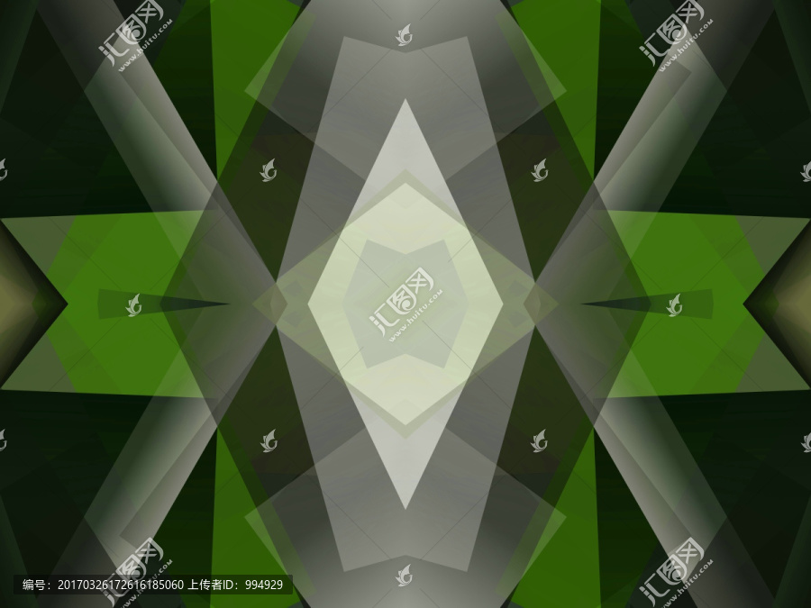 綠色幾何拼接立體抽象藝術(shù)圖案