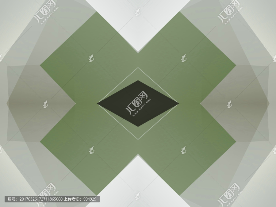 綠色幾何拼接立體抽象藝術(shù)圖案