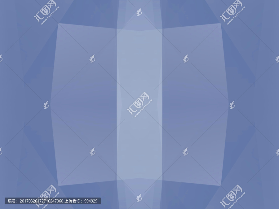 藍色立體幾何抽象拼接高清電腦畫