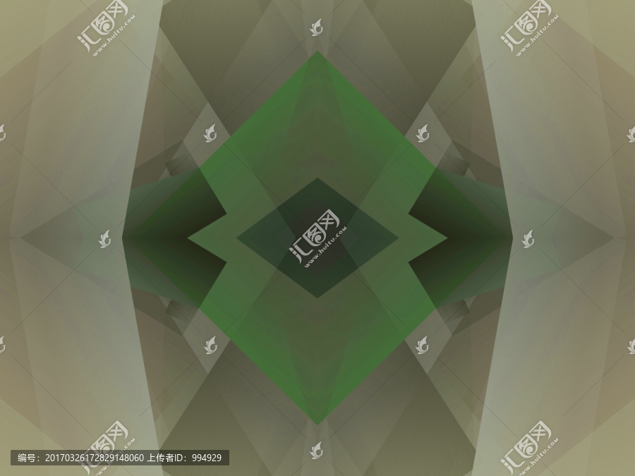 綠色幾何拼接立體抽象藝術(shù)圖案