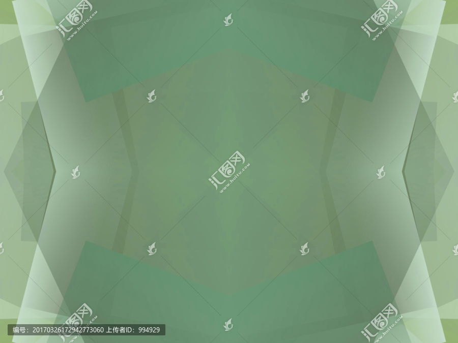 綠色底紋立體幾何拼接抽象背景