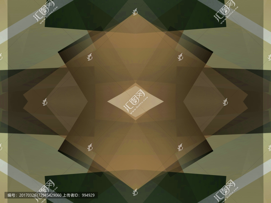 黑色立體幾何拼接抽象電腦畫高清