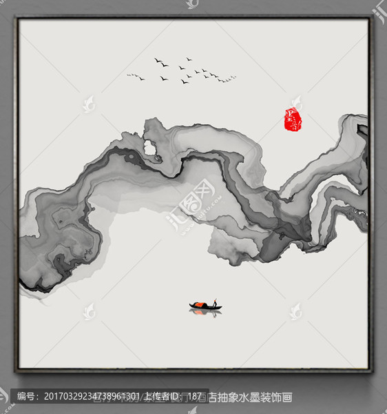 禪意水墨掛畫(huà),水墨意境