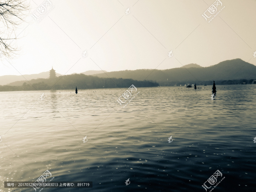 杭州西湖复古老照片