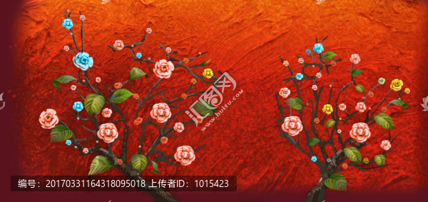 茶花樹背景