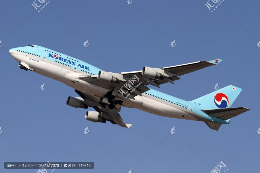 飛機起飛,大韓航空,波音747