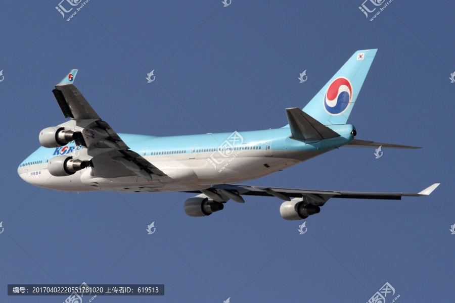飞机起飞,大韩航空,波音747