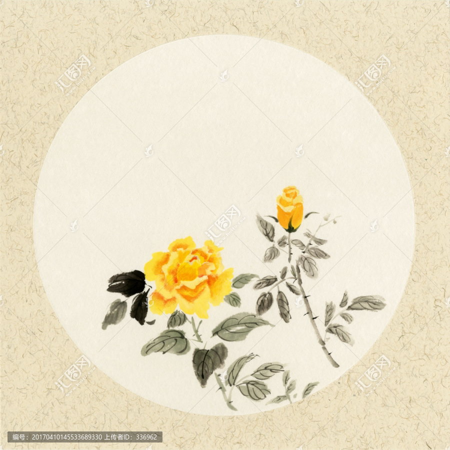 黃月季國畫