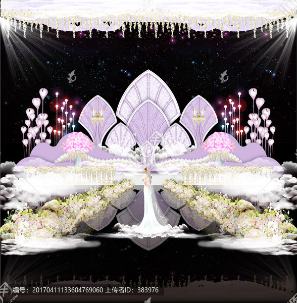 紫色夢幻主題婚禮