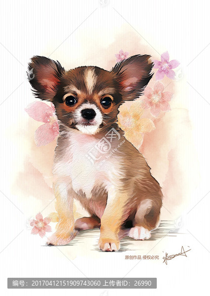 動物插畫,小狗