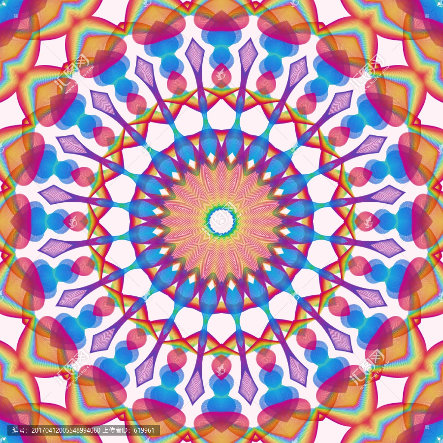 花型拼花抽象背景圖案,無分層