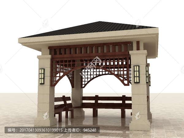 歐式休閑亭子模型設(shè)計(jì)