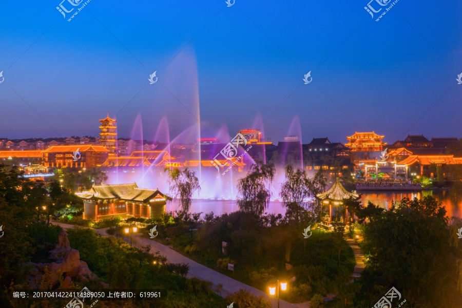 夜景喷泉,音乐喷泉
